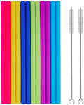 tifanso 14PCS 10" Extra Wide Reusable Silicone Straws for 20/30oz Tumblers