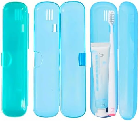 2 Packs Breathable Toothbrush Travel Case, Travel Tongue Scraper Case