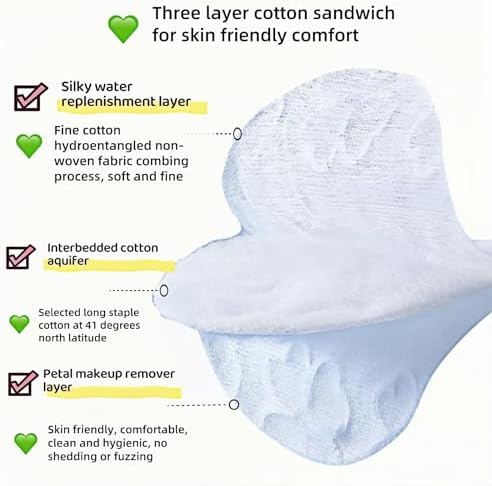 150 Count 100% Organic Cotton Rounds | Soft, Reusable & Hypoallergenic Makeup Remover Pads | No Lint,Double-Sided for Toner & Skincare (2.3")，Triple-Layer, Lint-Free Makeup Remover Pads (150 Count)
