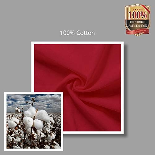 TOPDesign 12-Pack Economical 16"x15" Red Cotton Tote Bag, Lightweight Medium Reusable Grocery Shopping Cloth Bags, Suitable for DIY, Advertising, Promotion, Gift, Activity