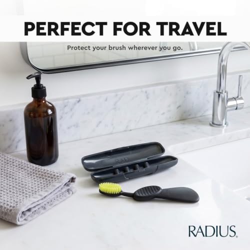 RADIUS Toothbrush Travel Case for Big Brush/Original/Scuba Brushes, BPA-Free Recycled Plastic, Portable for Bathroom, School, Home, Camping - Translucent (ONLY fits the Big Brush/Original/Flex/SCUBA)