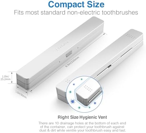 Toothbrush Travel Case Aluminum, Manual Tooth Brush Holder for Traveling