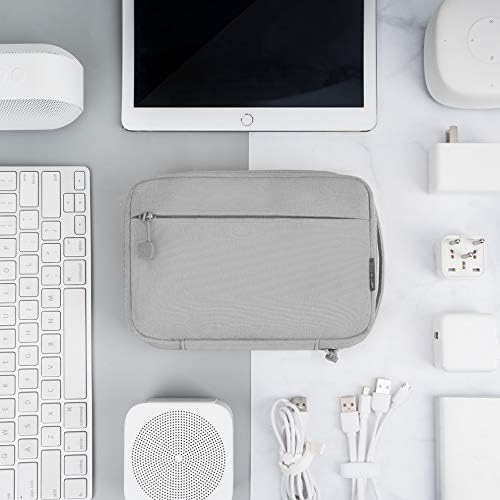 pack all Electronic Organizer, Cable Organizer Bag, Cord Travel Organizer for Cables, Chargers, Phones, USB cords, SD Cards (Gray)