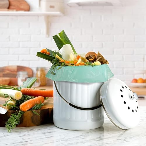 200PCS AYOTEE Compostable Trash Bags 1.2 Gallon Unscented Biodegradable Compost Bags