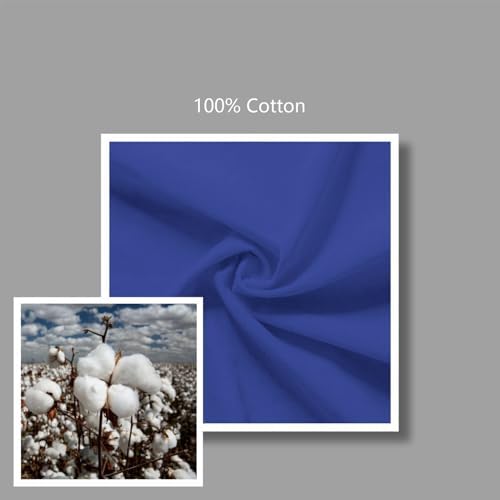 TOPDesign 24-Pack Economical 16"x15" Blue Cotton Tote Bag, Lightweight Medium Reusable Grocery Shopping Cloth Bags, Suitable for DIY, Advertising, Promotion, Gift, Activity
