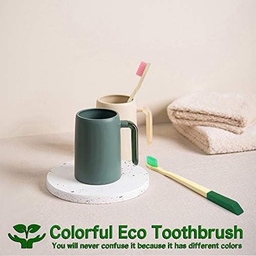 Virgin Forest Bamboo Toothbrushes 6pk, Charcoal Bristles BPA Free