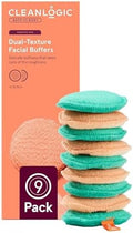 Cleanlogic Exfoliating Dual-Texture Facial Pads - Makeup Remover - 9 Count