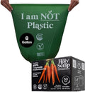 Medium Compostable Trash Bags - 6-8 Gallon, 50 Pack | Odorless, Plastic-Free & Decomposing Kitchen, Bathroom & Countertop Garbage Bags & Liners | Thick Bin Bags for Green & Food Waste