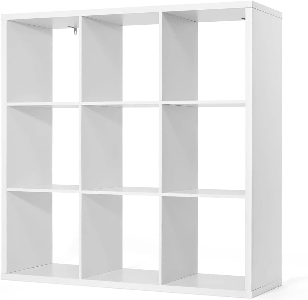 CAPHAUS Sturdy Room 13-Inch Cube Storage Organizer Shelf, with Extra Thick Exterior Edge, Open Storage Shelf Divider, Bookcase, 6-Cube / 8-Cube / 9-Cube, Colors Available in Rustic Grey Oak and White