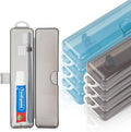 Travel Toothbrush Holder (10-Pack, Gray,Blue)