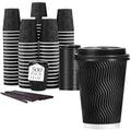 Lamosi 500 Pack 12 oz Coffee Cups with Lids, Disposable To Go Paper Cups