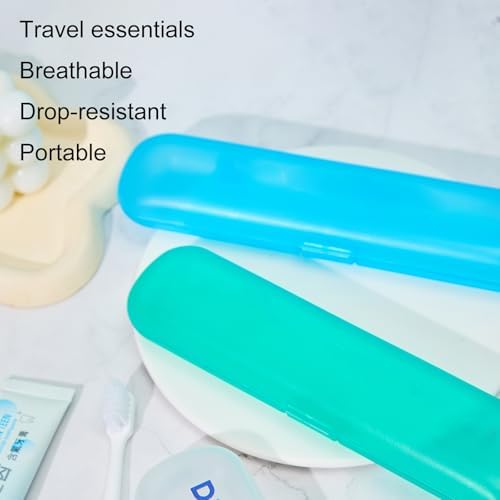 2 Packs Breathable Toothbrush Travel Case, Travel Tongue Scraper Case