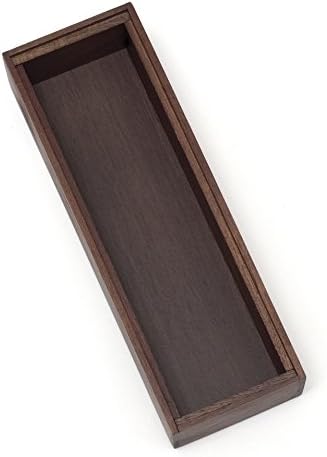 Lipper International 1081WN Walnut Finish Stacking Drawer Organizer Box, 3" x 9", Set of 2