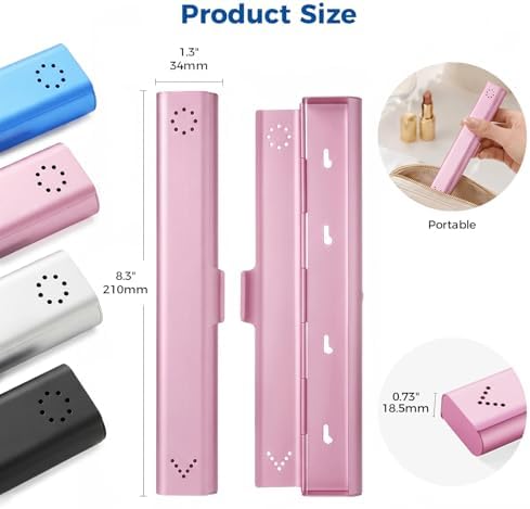 4 Pack Toothbrush Travel Case Aluminum, Portable Toothbrush Holders Travel, Manual Toothbrush Case Container for Traveling, Bathroom, Camping, Business Trip(Black, Silver, Pink, Blue)