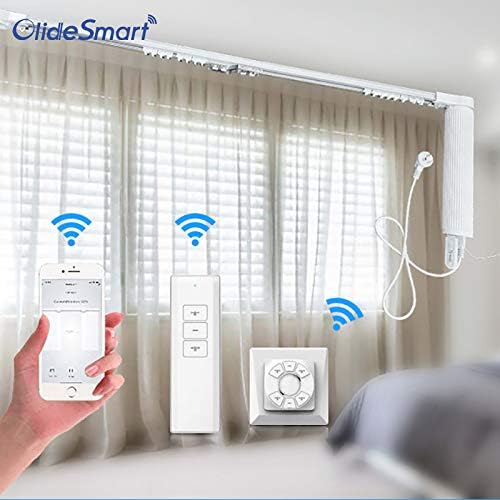 OlideSmart DIY WiFi Smart Automatic Curtain Motor Track System, Automatic