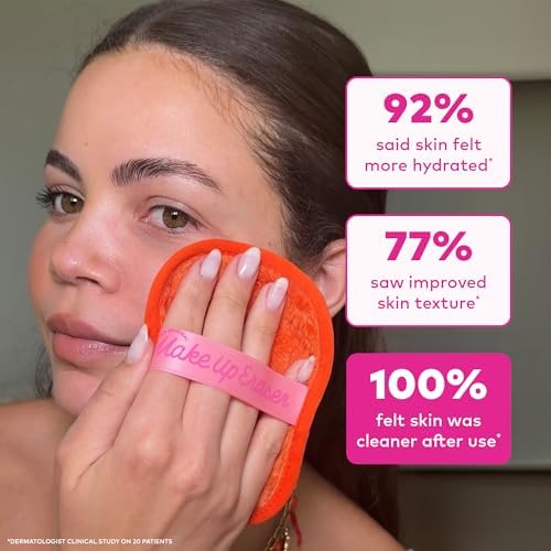 The Original MakeUp Eraser 7-Day Set, Erase All Makeup with Just Water, Including Waterproof Mascara, Eyeliner, Foundation, Lipstick, Sunscreen, and More! Spritz Please 7ct
