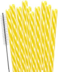 Dakoufish Replacement Straws for StanleylOwalalHydro Jug 40oz 30oz Tumbler,10 Pack 12 Inch Yellow Reusable Straws With Cleaning Brush For Stanley Simple Modern Cup,Dishwasher Safe.