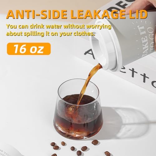 Plastic Reusable Coffee Cups with Lids, 15 Pack