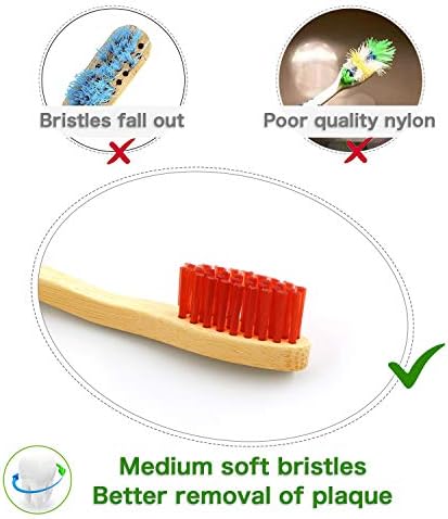 Virgin Forest Bamboo Toothbrushes 6pk, Charcoal Bristles BPA Free