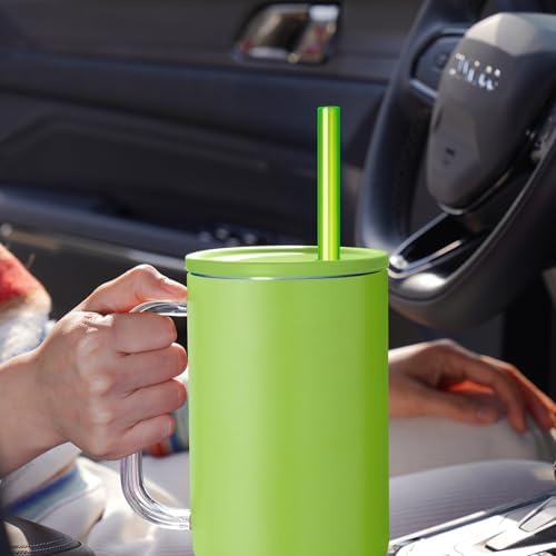 NiHome 12-Pack Plastic Reusable Straws Fit for Stanley 40 30 64 oz Tumbler