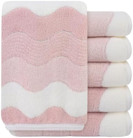 SINLAND Absorbent Coral Velvet Washcloth Ultra Soft Microfiber Face Towels 12 x 12 inch Multi-Purpose Face Cloths for Household and Sport