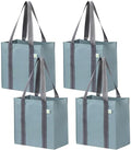 VENO 2/4 Pack Compact Reusable Grocery Shopping Bags with Hard Bottom