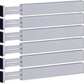 Bambüsi Bamboo Drawer Dividers 6 Pack - Deep Drawer Organizer, Adjustable 16 to 22 Inch Expandable Dividers, 2.6 Inch High Wood Separators for Kitchen, Clothes, Bedroom, Bathroom, Office - Grey