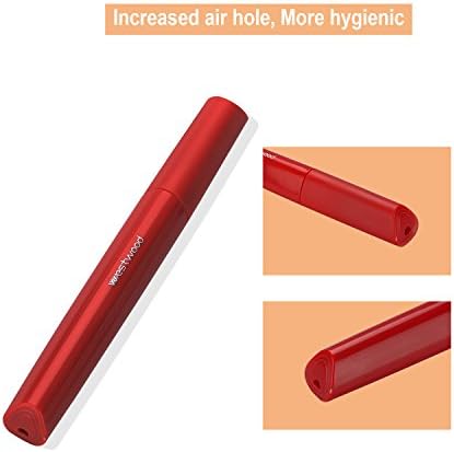 Portable Travel Toothbrush Case, Plastic Container Toothbrush Holder Brushes Box Breathable Design with Air Hole More Hygienic Toothbrush Tube for Home Daily Business Office (Red)
