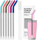 20 oz Straight Metal Straws with Silicone Tip for 20 oz Tumbler
