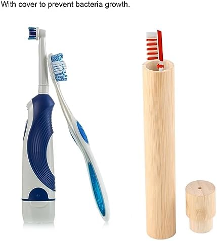 Bamboo Toothbrush Holder, 21×2.8cm Toothbrush Covers, Toothbrushs Holders Travel, Portable, for Traveling, Teeth,