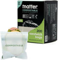 Matter Compostable Sandwich Bags, Resealable, 200 Count, Made From Plants