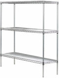 Omega 14" Deep x 36" Wide x 54" High 3 Tier Gray Starter Shelving Unit