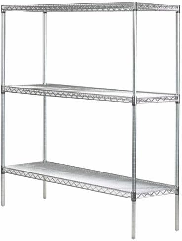 Omega 21" Deep x 54" Wide x 36" High 3 Tier Gray Starter Shelving Unit
