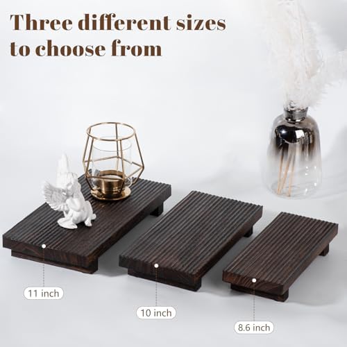 Bathroom Tray Farmhouse Decor Kitchen Soap Holder, 8.7" * 3.6" Dark Brown