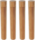 4PCS Travel Bamboo Toothbrush Case - Empty Portable Reusable Toothbrush Tube with Cover for Travel Trip Camping - Personal Tools Container Holder Organizer