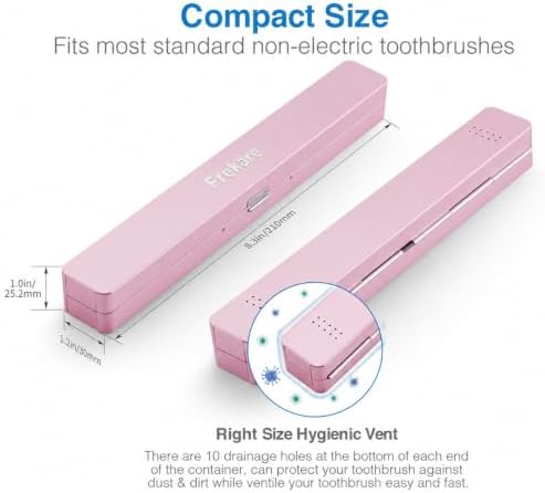 2 Pack Toothbrush Case Aluminum, Travel Toothbrush Holder Kit Portable