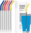 30 oz Straight Metal Straws with Silicone Tip for 30 oz Tumbler