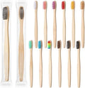 Sieral 12 Pcs Bamboo Toothbrushes Bulk, Soft Bristle Bamboo Toothbrush