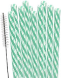Dakoufish Replacement Straws for StanleylOwalalHydro Jug 40oz 30oz Tumbler,10 Pack 12 Inch Mint Reusable Straws With Cleaning Brush For Stanley Simple Modern Cup,Dishwasher Safe.