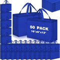 Windyun Reusable Grocery Bags Large Non Woven Shopping Bags with Handles Foldable Portable Tote, 16x6x12 Inch