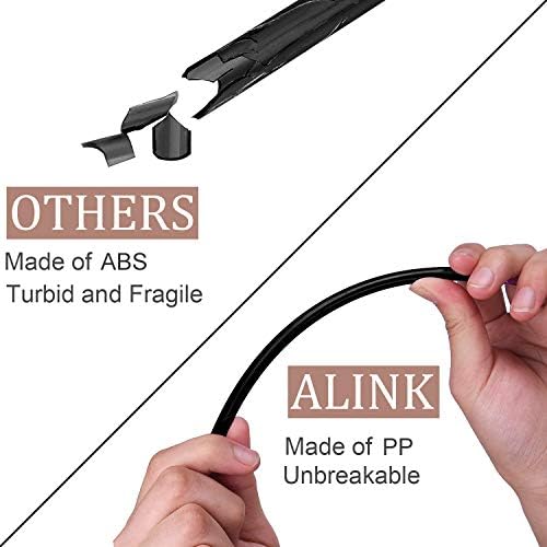 ALINK 13 inch Extra Long Reusable Straws, 12 Pack Black Hard Plastic Tumbler Straws for Stanley Owala 40 oz, 1 Gallon, 64 oz 32 oz Tall Bottles, Starbucks Cups with Brush
