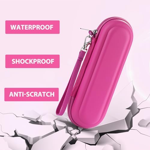 Toothbrush Travel Case for Oral B/Oral-B Pro 1000 1500 5000 7000 & Philips Sonicare 4100 1100 5300 5100 6100/iO Electric Toothbrush, Hard Protective Storage Bag (Pink)