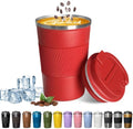 Insulated Travel Coffee Mug, Stainless Steel Coffee Cup with Leakproof Lid