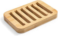 Bamboo Soap Dish, Soap Holder Soap Case Sponge Tray Sponge Drain Rack for Kitchen & Bathroom