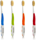 MOUTHWATCHERS Dr Plotkas Soft Bristle Flossing Toothbrush Manual Soft Toothbrush for Adults, Ultra Clean, Good for Sensitive Teeth and Gums, Variety 4 Pack, Colors May Vary