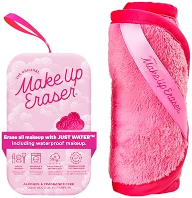 The Original MakeUp Eraser PRO, Effortlessly Remove All Makeup Using Only Water, Including Waterproof Mascara, Eyeliner, Foundation, Lipstick, Sunscreen,and More! Original Pink, 1ct.