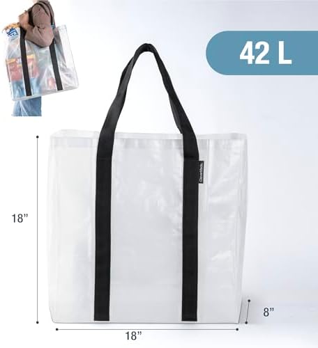 CleverMade Storage Tote - 42L - Transparent (2PK)