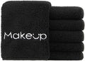 HOMEXCEL Makeup Remover Cloth 6 Pack,Premium Washable Soft 13x13 Inch Facial Cleansing Makeup Towels,Quick Dry Microfiber Face Towels Washcloths for All Skin Types,Black