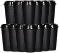 16oz Reusable Plastic Coffee Cups with Lids, 13 Pack