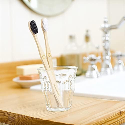 Bamboo Toothbrushes 10 Pack, Soft Bristle Toothbrush BPA Free Biodegradable
